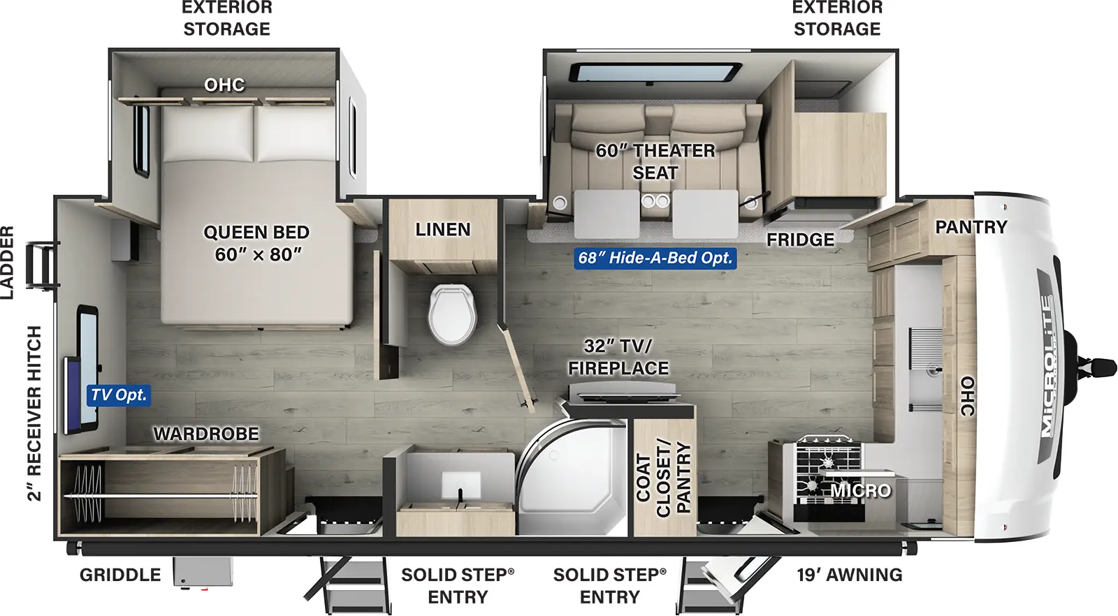 Flagstaff Micro Lite 25FKBS Floorplan